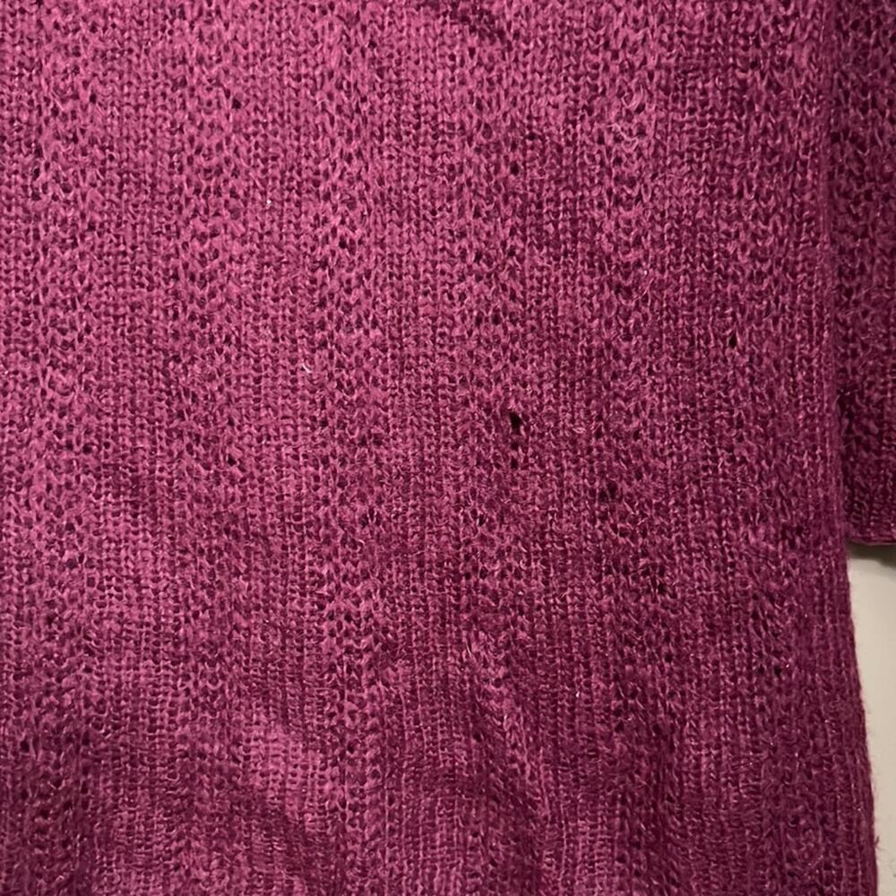 Wooden Ships Purple Cowl Neck Knit Sweater Dress Size S/M - Picture 5 of 6